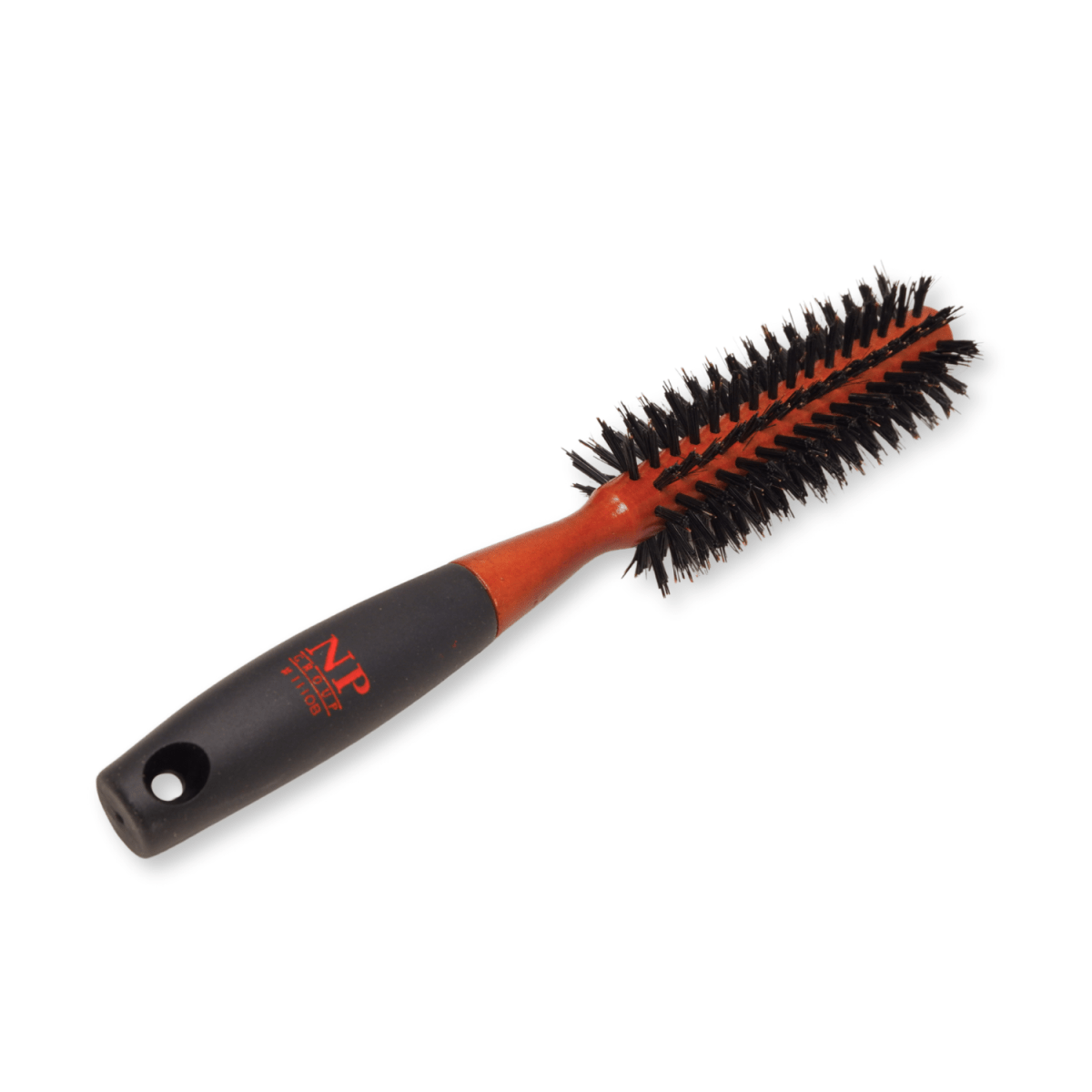 NP GROUP_Natural Wood & Boar Bristle Round Brush 9" Long 1/2" Barrel_Cosmetic World