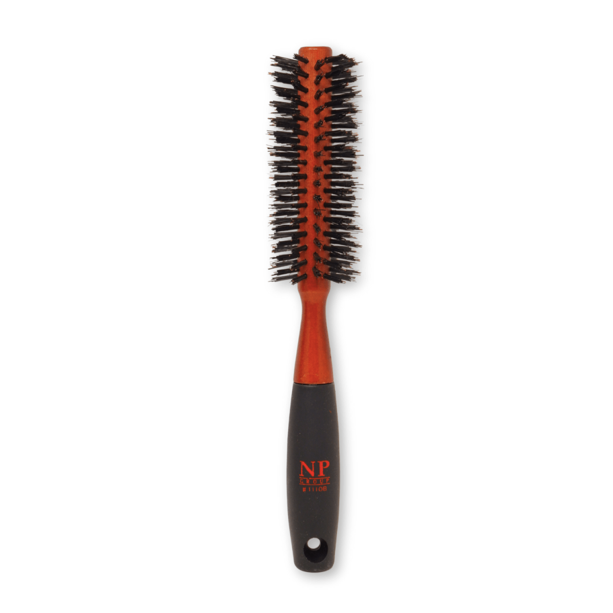 NP GROUP_Natural Wood & Boar Bristle Round Brush 9" Long 1/2" Barrel_Cosmetic World