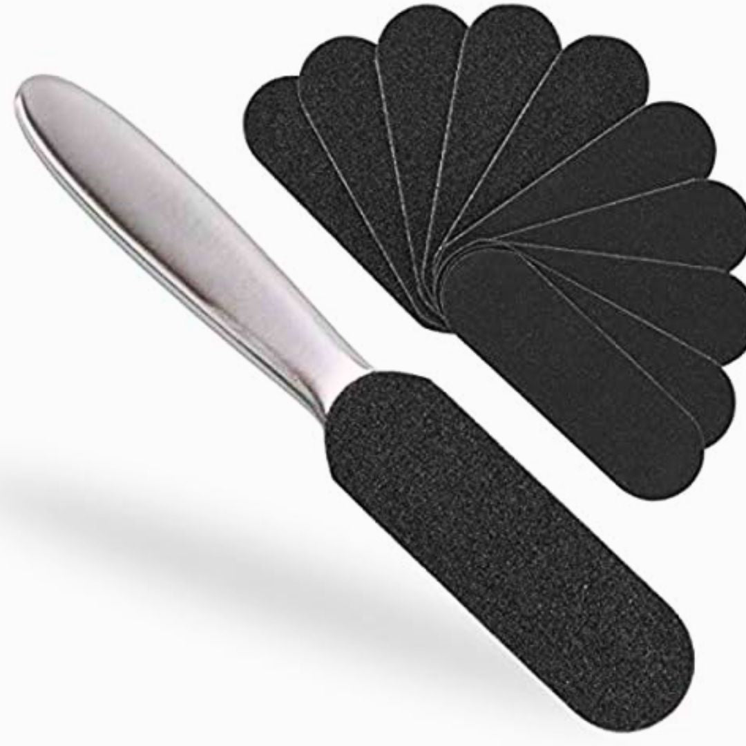 MOON COLLECTION_Pedicure Foot File Set with Replaceable Sand Paper Strips_Cosmetic World