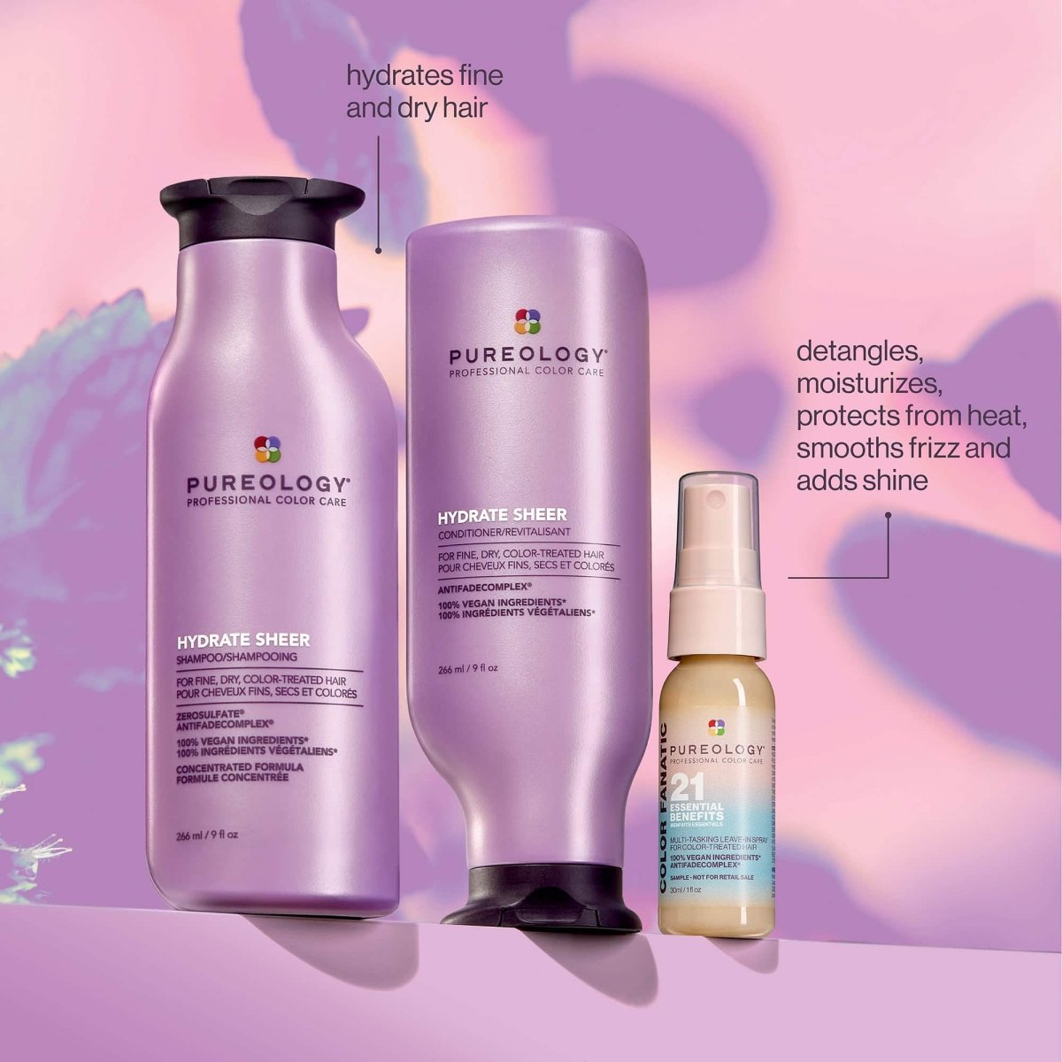 PUREOLOGY_Hydrate Sheer Hair Care Set – Lightweight Moisture for Fine, Color - Treated Hair_Cosmetic World