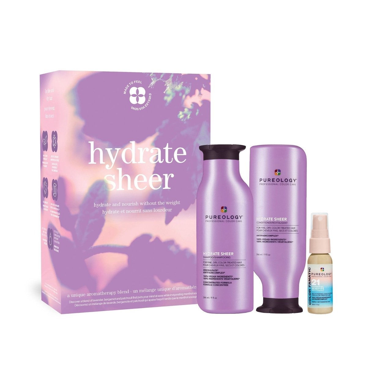 PUREOLOGY_Hydrate Sheer Hair Care Set – Lightweight Moisture for Fine, Color - Treated Hair_Cosmetic World