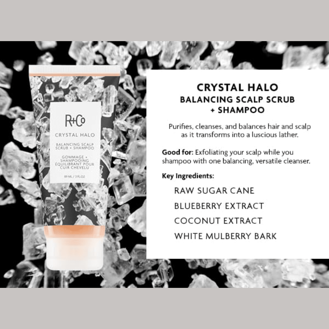 R+CO_Crystal Halo Balancing Scrub + Scrub Shampoo_Cosmetic World