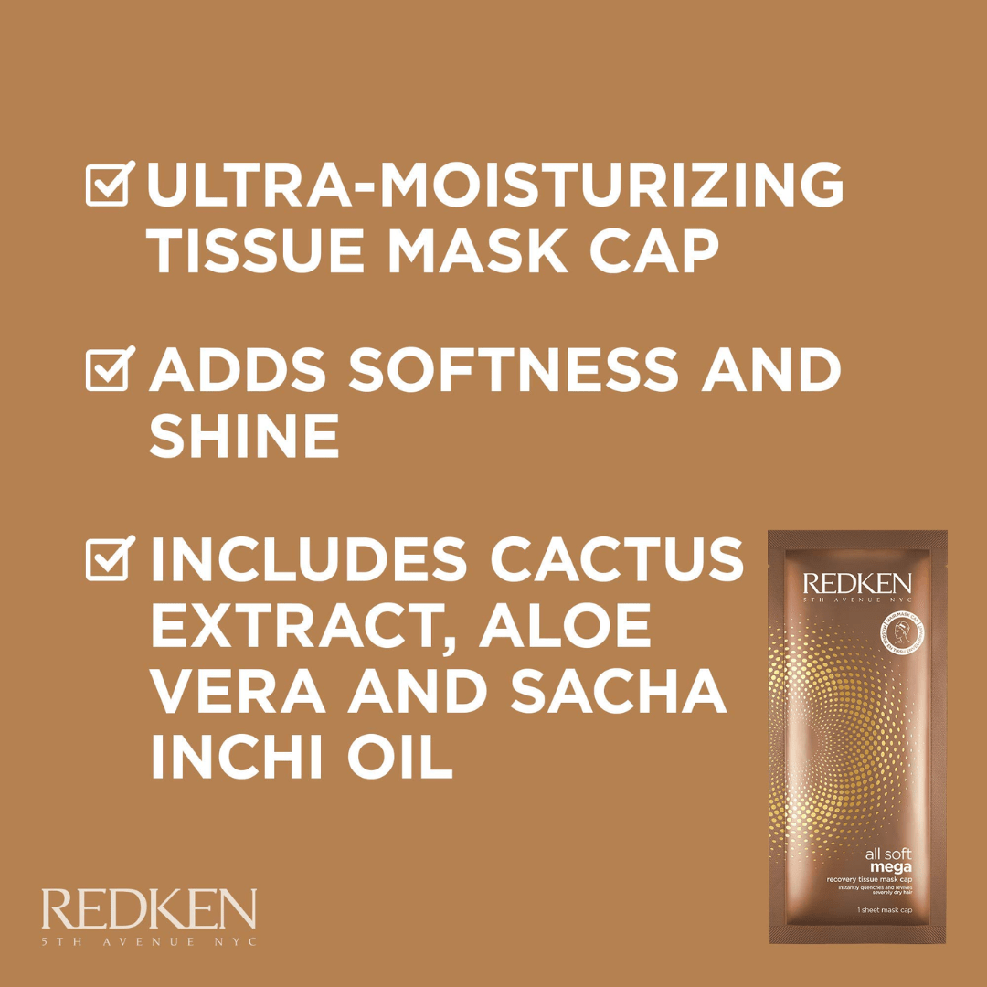 Redken_All Soft Mega Recovery Tissue Mask Cap 1 Sheet Mask Cap_Cosmetic World