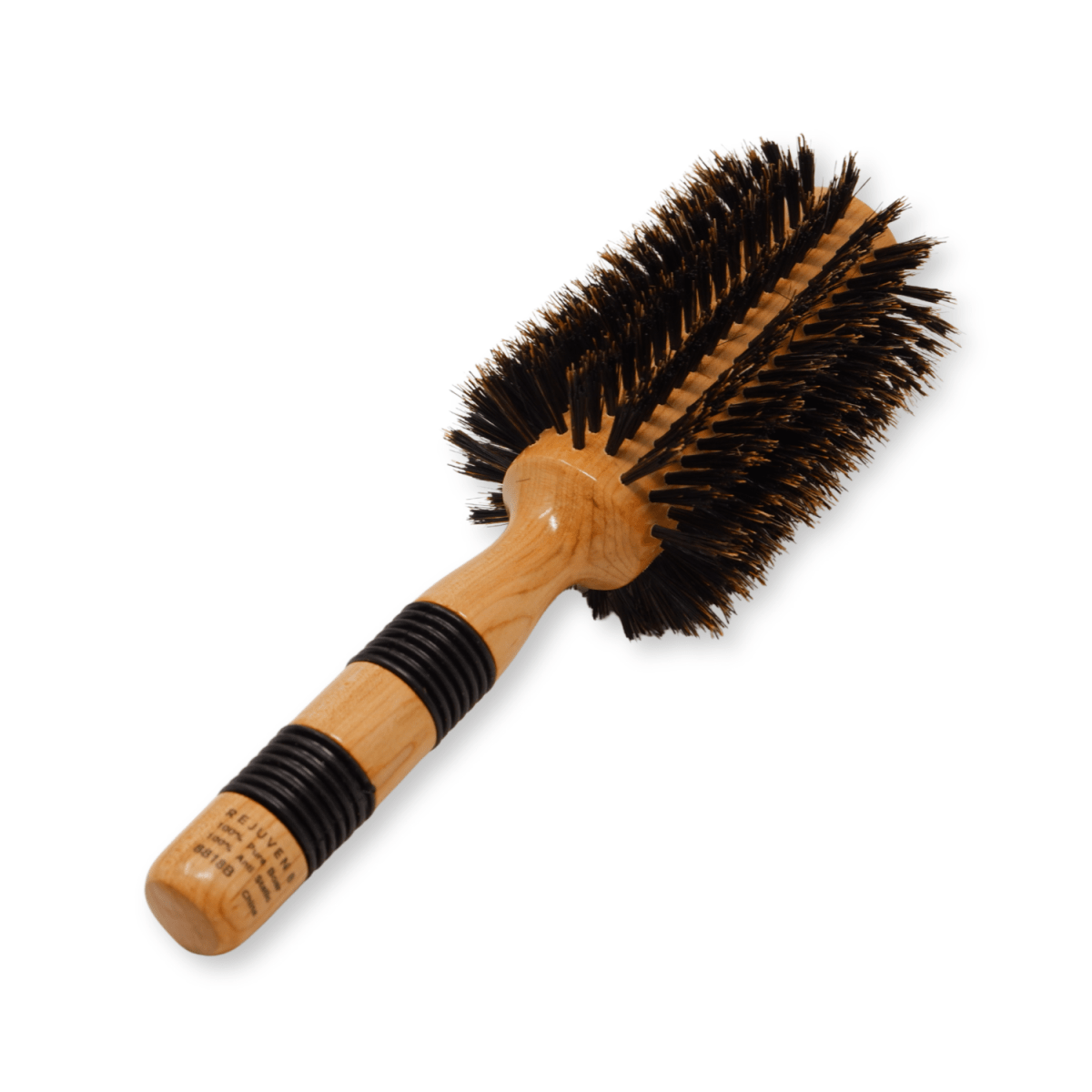 REJUVEN8_Natural Boar Bristle Round Brush 6.5cm wide 23cm long Large_Cosmetic World