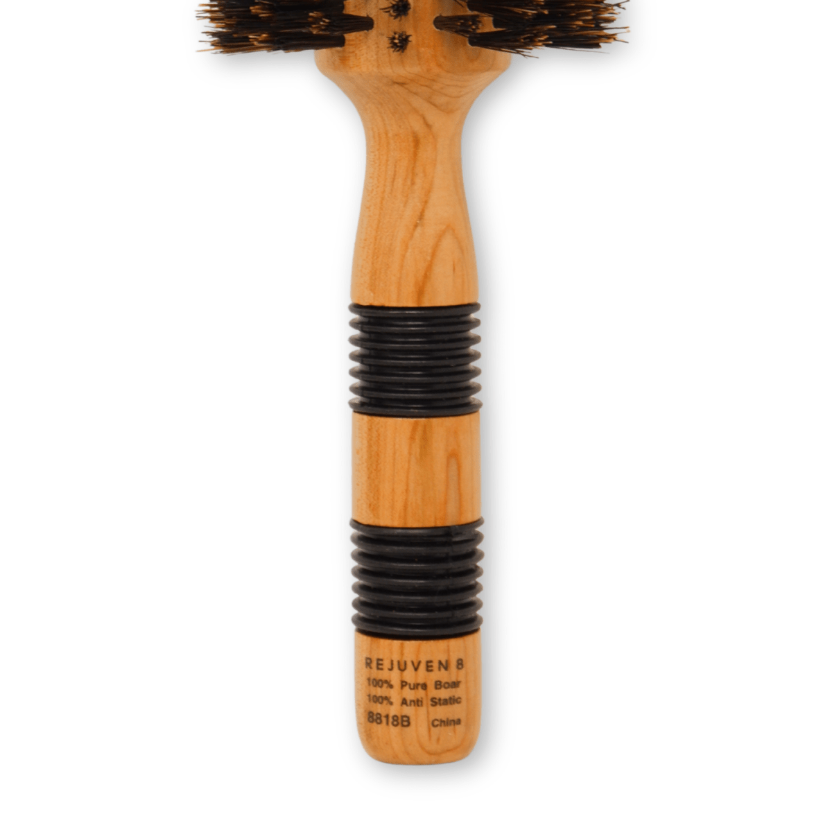 REJUVEN8_Natural Boar Bristle Round Brush 6.5cm wide 23cm long Large_Cosmetic World