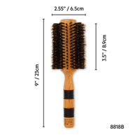 Thumbnail for REJUVEN8_Natural Boar Bristle Round Brush 6.5cm wide 23cm long Large_Cosmetic World