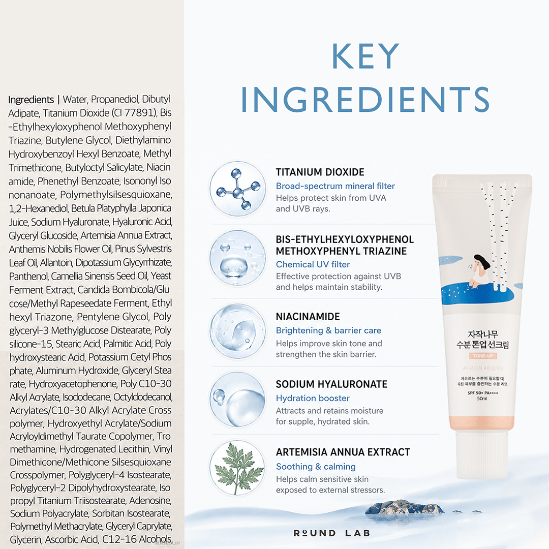 Round Lab_Birch Juice Moisturizing Tone-Up Sunscreen_Cosmetic World