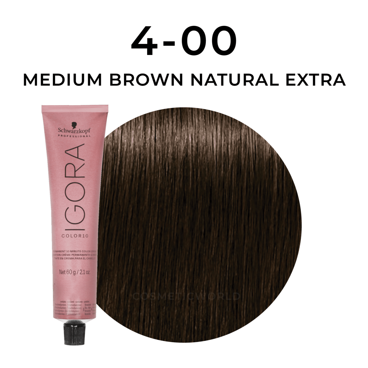 Schwarzkopf - Color 10_Igora Color 10 4-00 Medium Brown Natural Extra_Cosmetic World