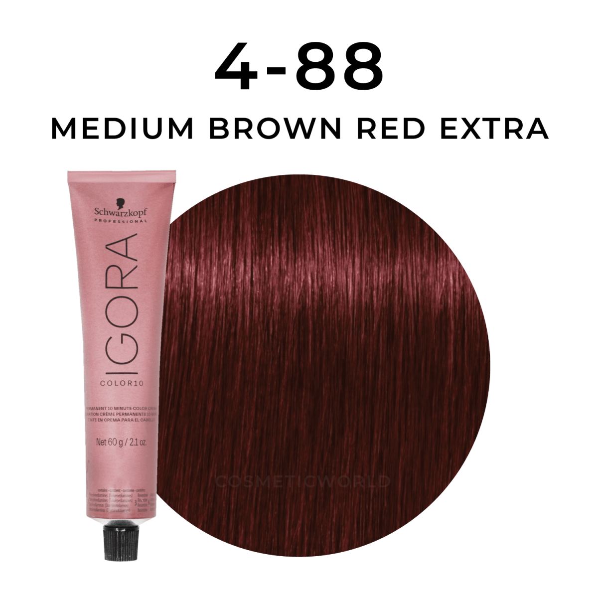 Schwarzkopf - Color 10_Igora Color 10 4-88 Medium Brown Red Extra_Cosmetic World