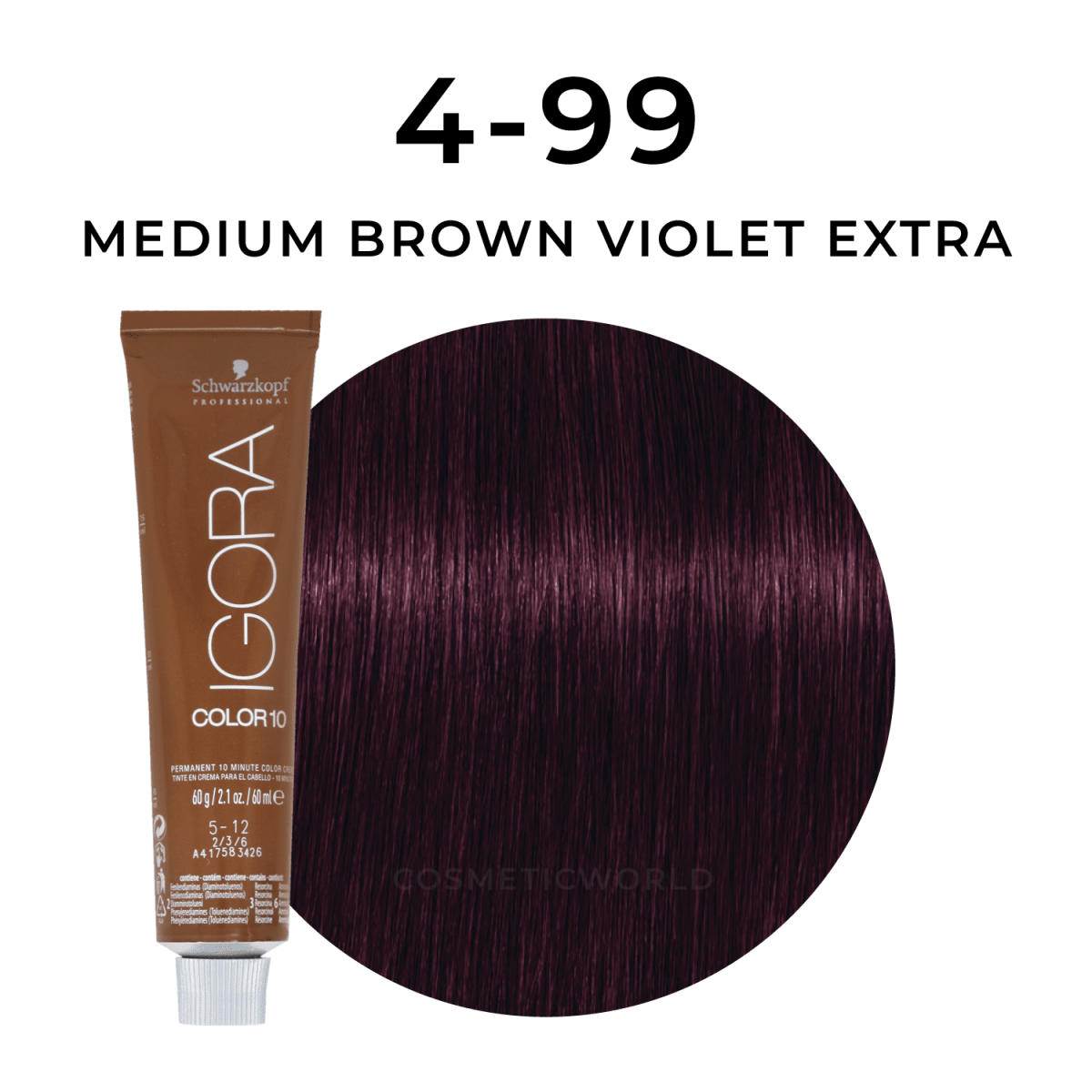 Schwarzkopf - Color 10_Igora Color 10 4-99 Medium Brown Violet Extra_Cosmetic World