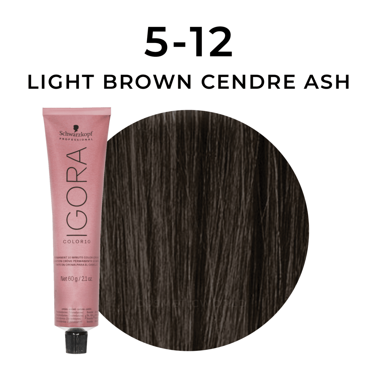 Schwarzkopf - Color 10_Igora Color 10 5-12 Light Brown Cendre Ash_Cosmetic World