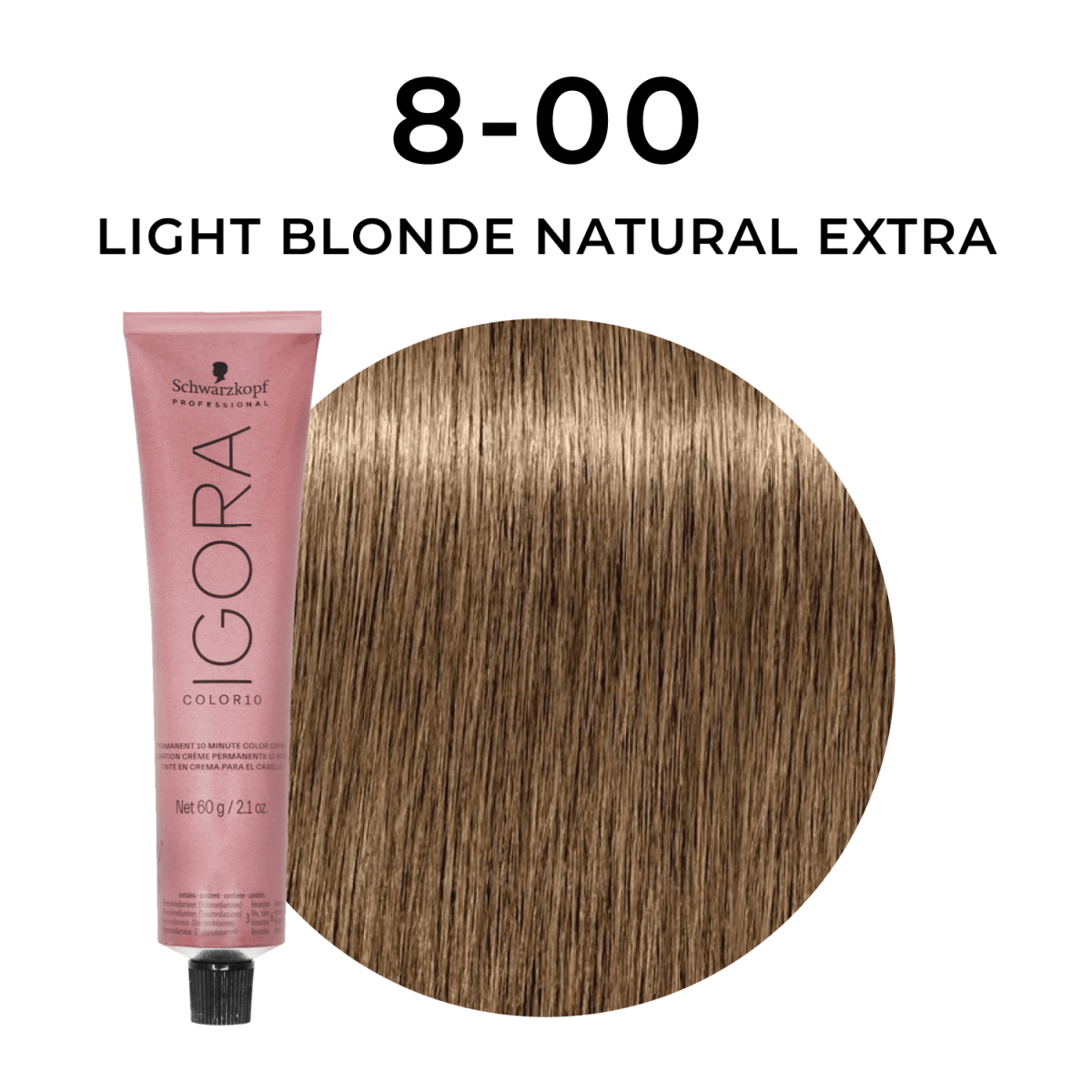 Schwarzkopf - Color 10_Igora Color 10 8-00 Light Blonde Natural Extra_Cosmetic World