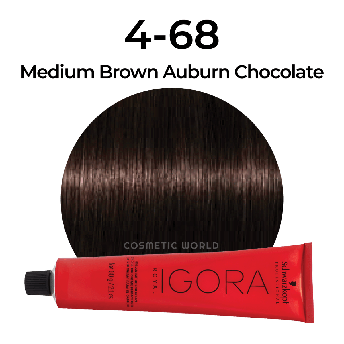 SCHWARZKOPF - IGORA ROYAL_Igora Royal 4 - 68 Medium Auburn Brown_Cosmetic World