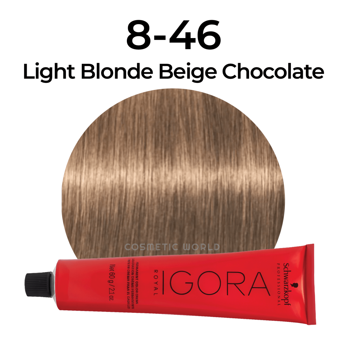 SCHWARZKOPF - IGORA ROYAL_Igora Royal 8 - 46 Light Blonde Beige Chocolate_Cosmetic World