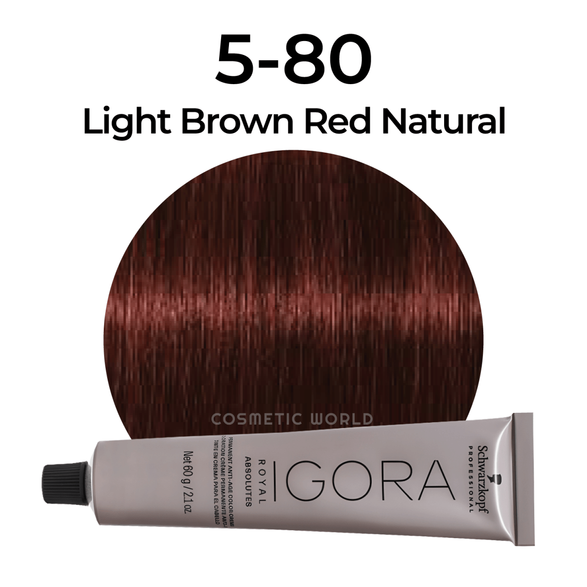 SCHWARZKOPF - IGORA ROYAL_Igora Royal Absolutes 5 - 80 Light Brown Red Natural_Cosmetic World