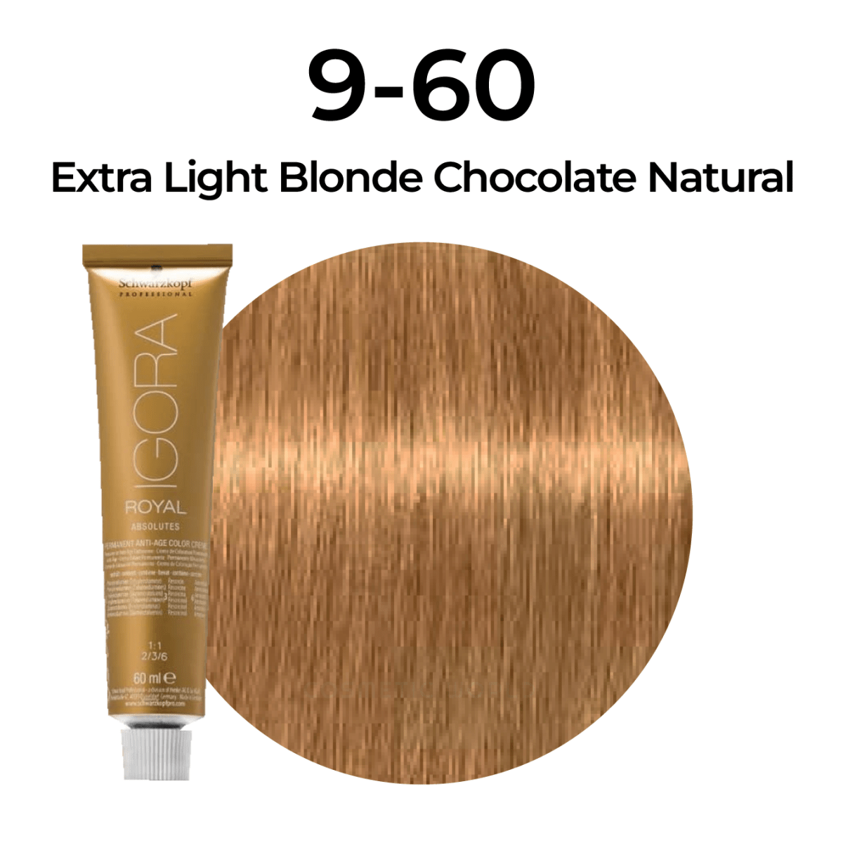 Schwarzkopf - Igora Royal_Igora Royal Absolutes 9 - 60 Extra Light Blonde Chocolate Natural_Cosmetic World