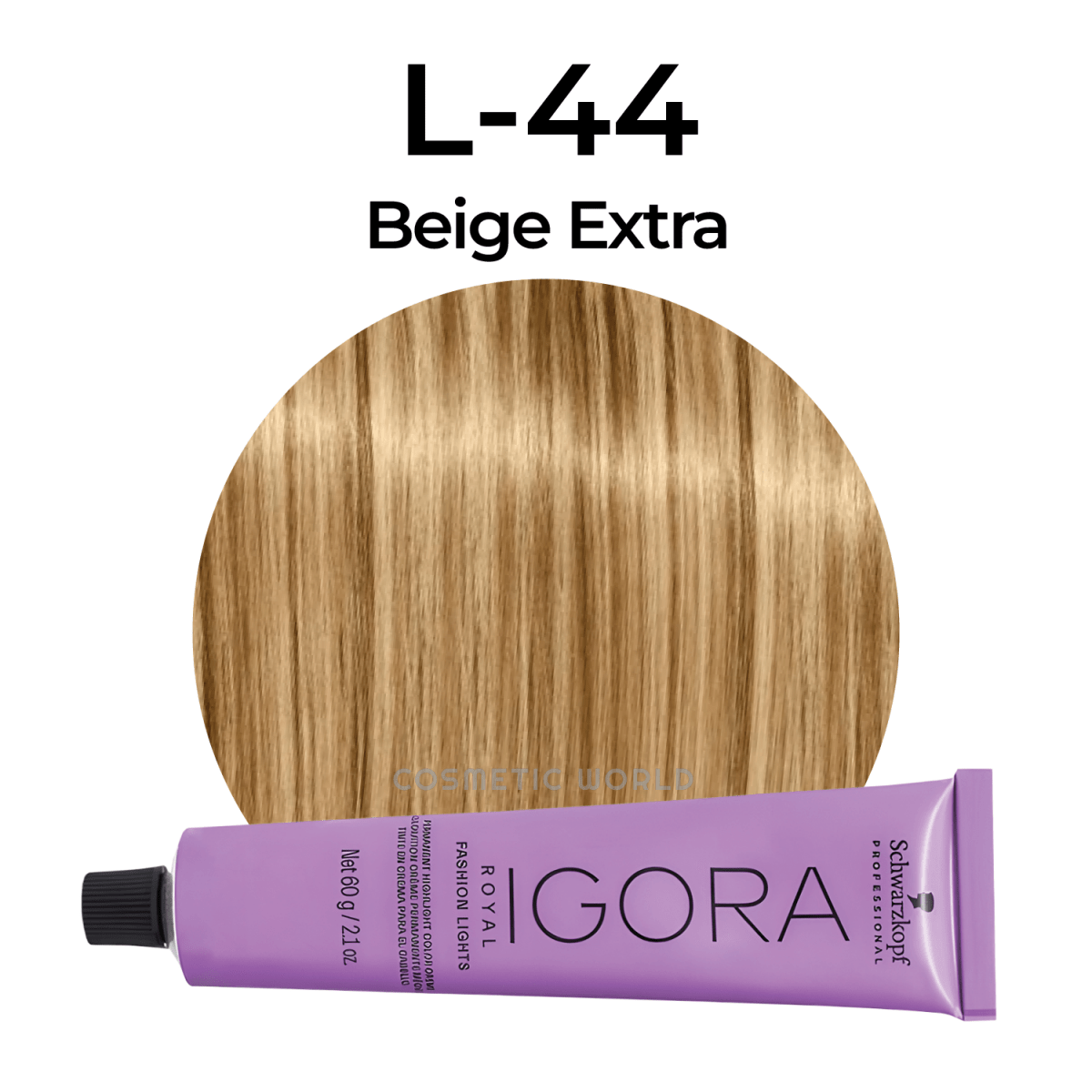 SCHWARZKOPF - IGORA ROYAL_Igora Royal Fashion Lights L - 44 Beige Extra_Cosmetic World