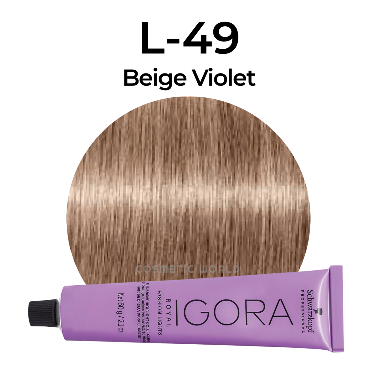 SCHWARZKOPF - IGORA ROYAL_Igora Royal Fashion Lights L - 49 Beige Violet_Cosmetic World