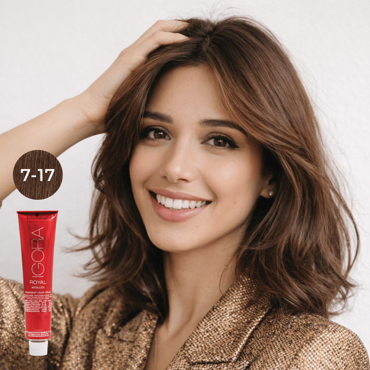 Schwarzkopf - Igora Royal_Igora Royal Metallics 7 - 17 Medium Blonde Cendre Copper_Cosmetic World