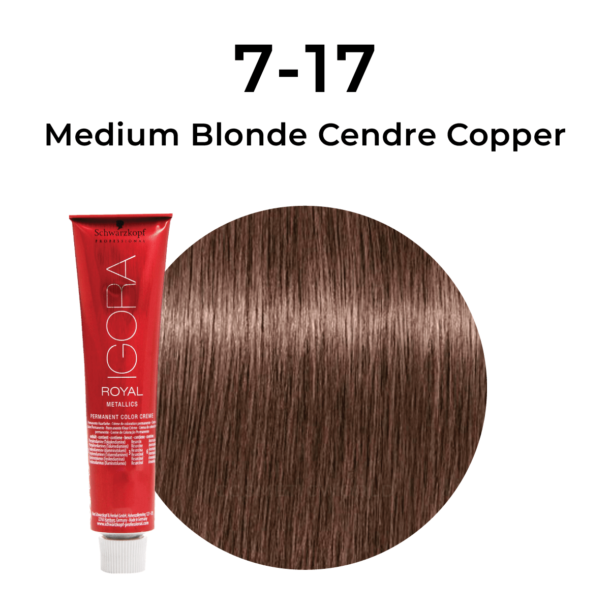Schwarzkopf - Igora Royal_Igora Royal Metallics 7 - 17 Medium Blonde Cendre Copper_Cosmetic World