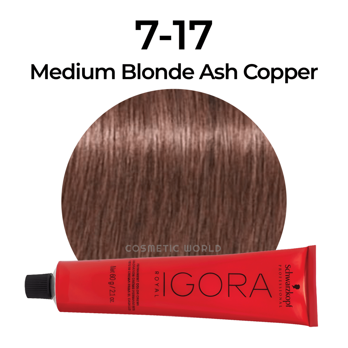 SCHWARZKOPF - IGORA ROYAL_Igora Royal Metallics 7 - 17 Medium Blonde Cendre Copper_Cosmetic World