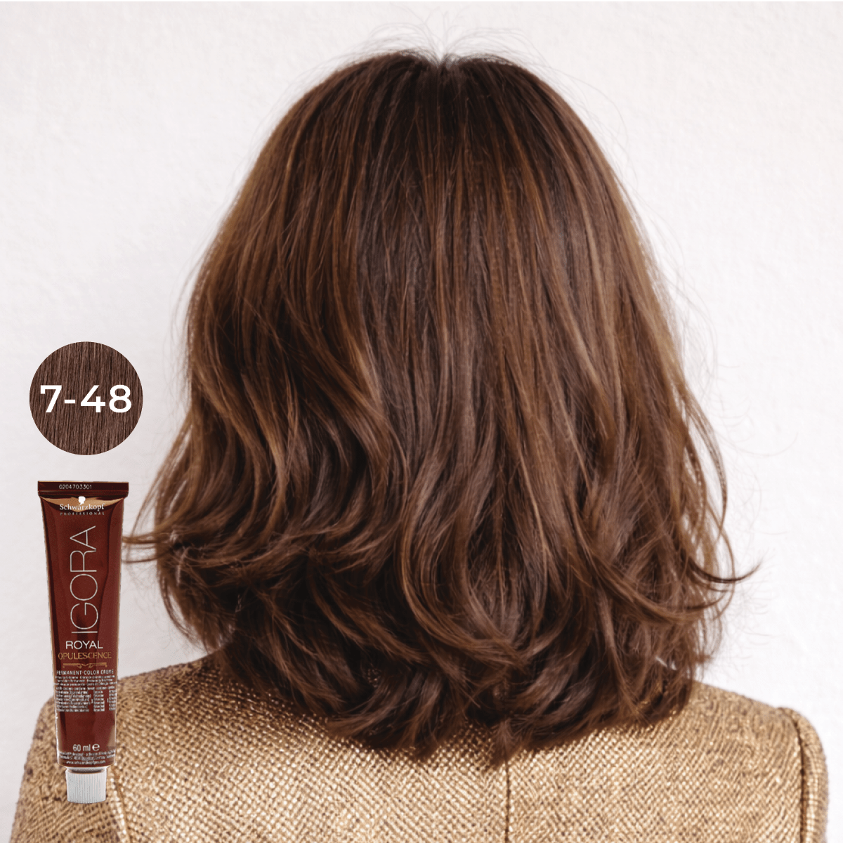 Schwarzkopf - Igora Royal_Igora Royal Opulescence 7 - 48 Medium Blonde Beige Red_Cosmetic World