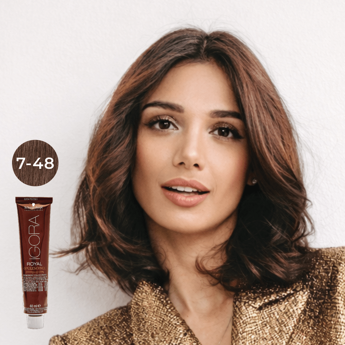 Schwarzkopf - Igora Royal_Igora Royal Opulescence 7 - 48 Medium Blonde Beige Red_Cosmetic World