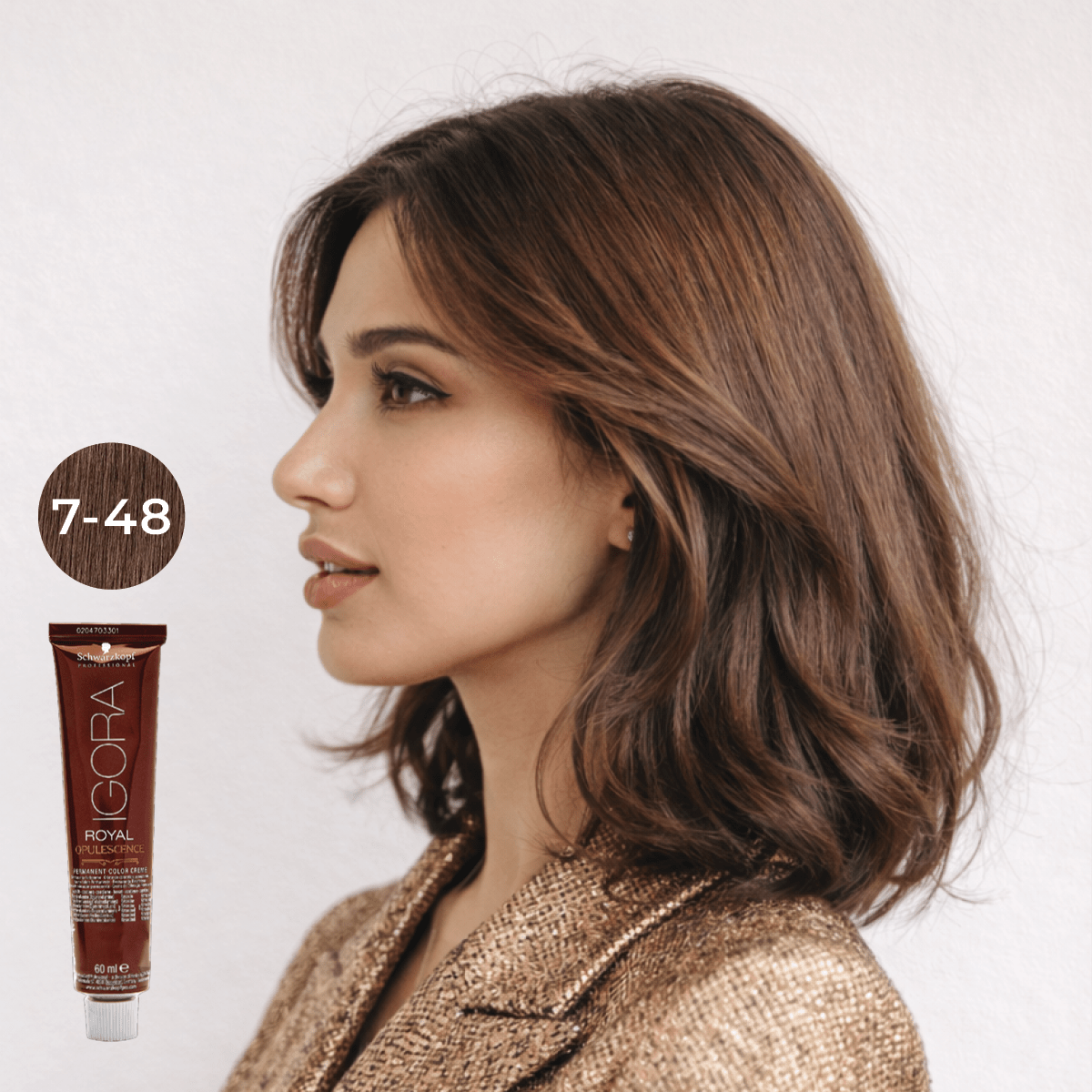 Schwarzkopf - Igora Royal_Igora Royal Opulescence 7 - 48 Medium Blonde Beige Red_Cosmetic World