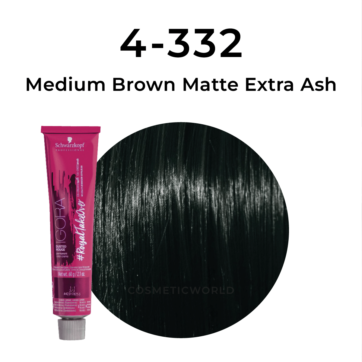 Schwarzkopf - Igora Royal_Igora Royal Takeover 4 - 332 Medium Brown Matte Extra Ash_Cosmetic World
