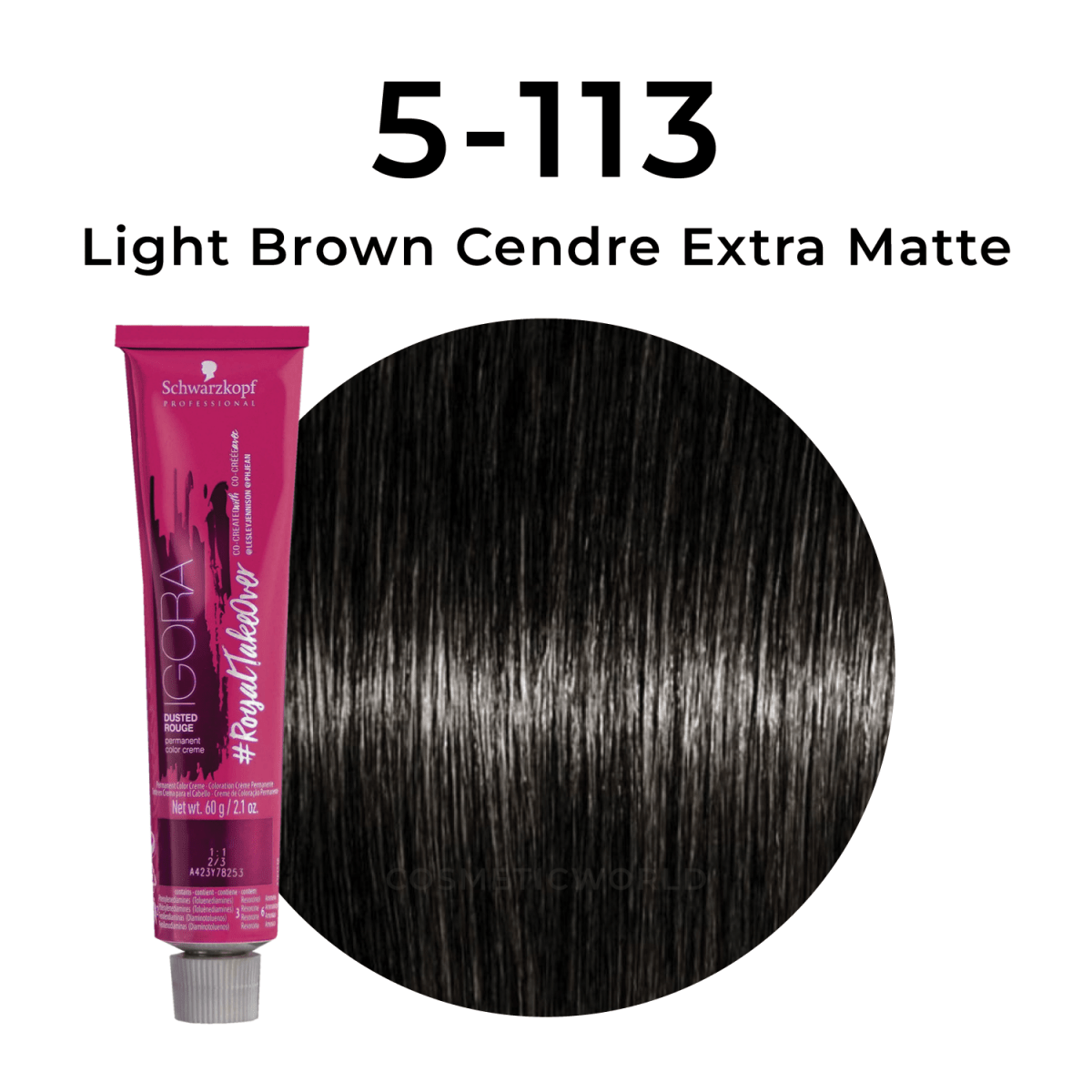 Schwarzkopf - Igora Royal_Igora Royal Takeover 5-113 Light Brown Cendre Extra Matte_Cosmetic World