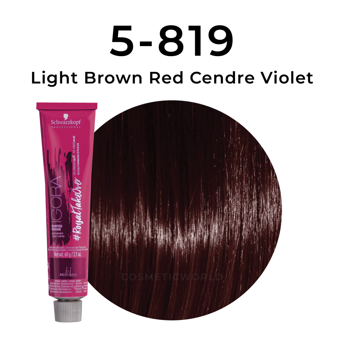 Schwarzkopf - Igora Royal_Igora Royal Takeover 5-819 Light Brown Red Cendre Violet_Cosmetic World