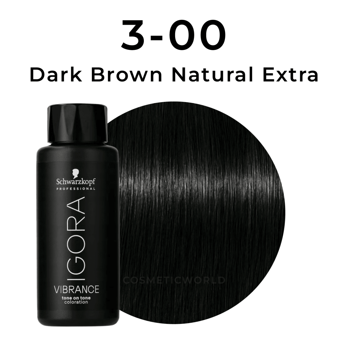 Schwarzkopf - Igora Vibrance_Igora Vibrance 3-00 Dark Brown Natural Extra_Cosmetic World