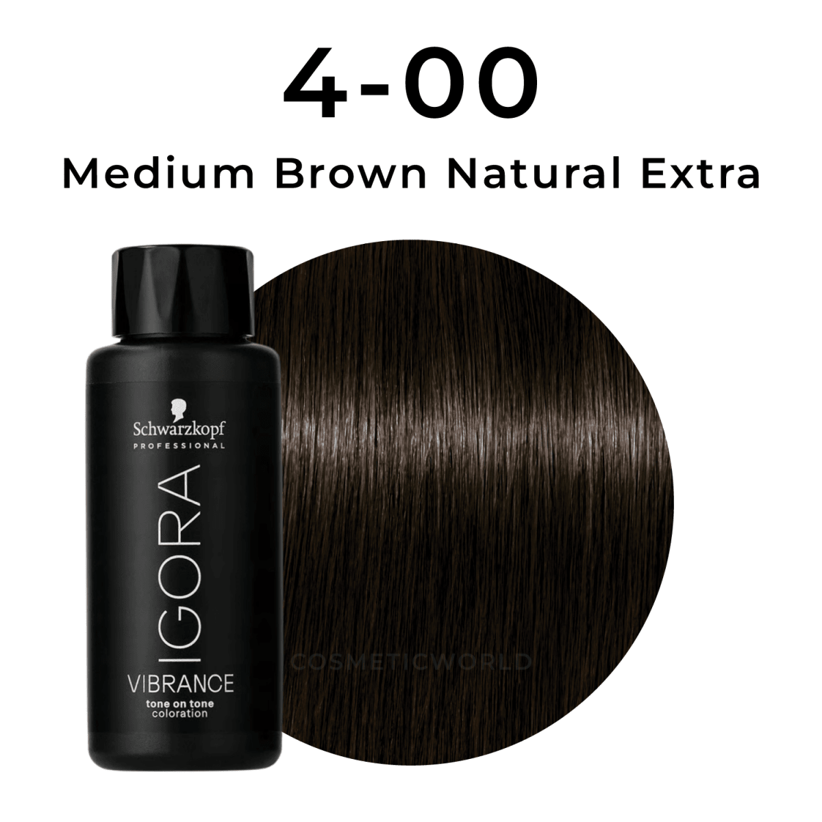 Schwarzkopf - Igora Vibrance_Igora Vibrance 4-00 Medium Brown Natural Extra_Cosmetic World
