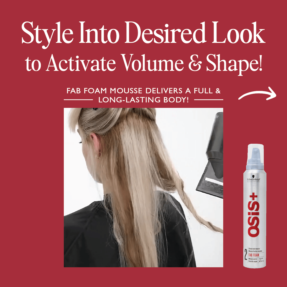 SCHWARZKOPF - OSIS+_OSiS+ 2 Fab Foam Classic Hold Mousse_Cosmetic World