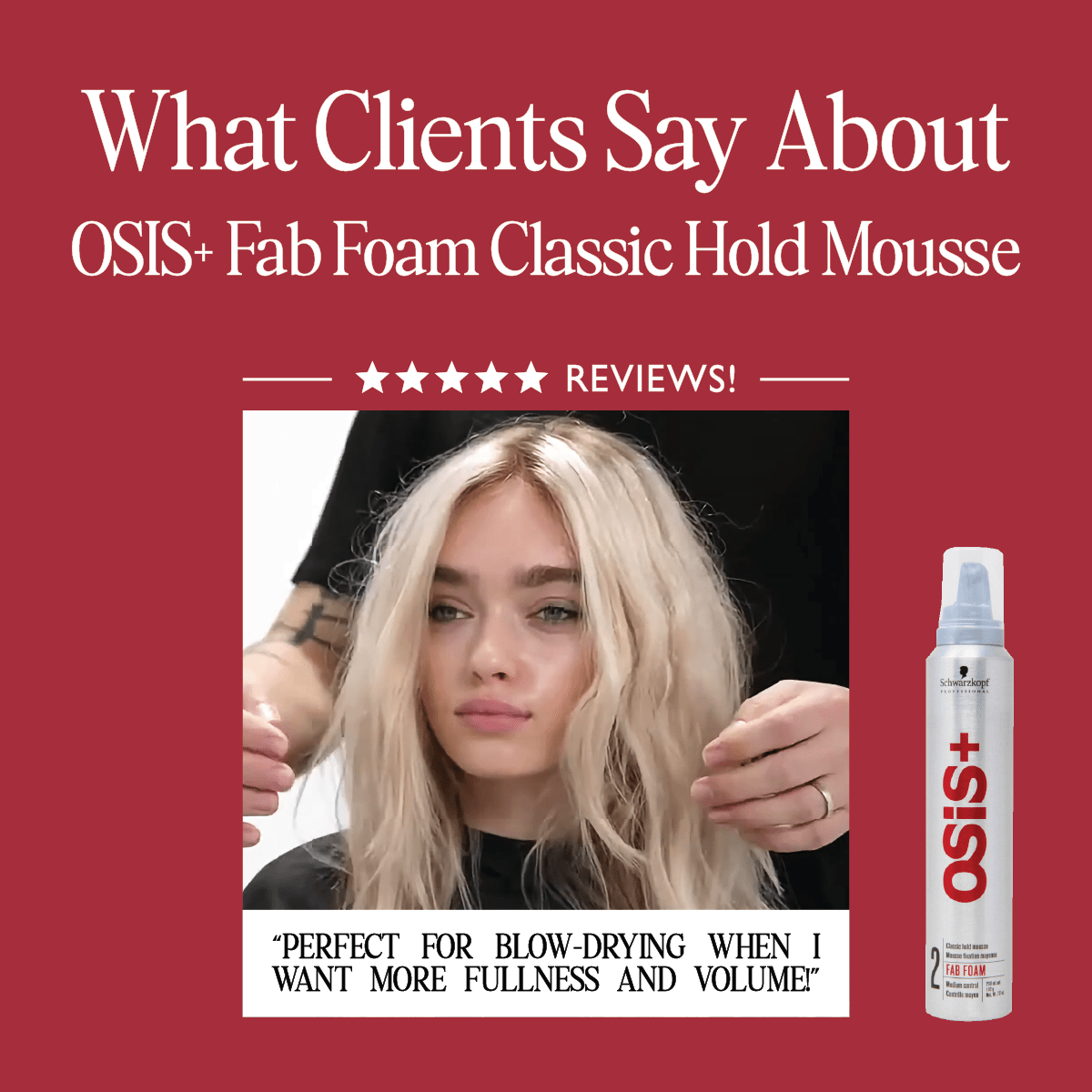SCHWARZKOPF - OSIS+_OSiS+ 2 Fab Foam Classic Hold Mousse_Cosmetic World