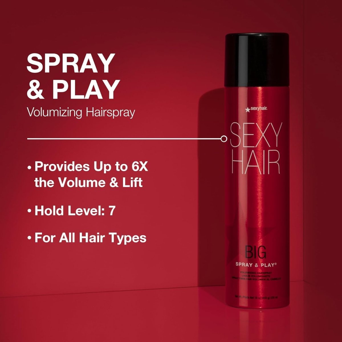 SEXY HAIR_Big Spray & Play Volumizing Hairspray_Cosmetic World
