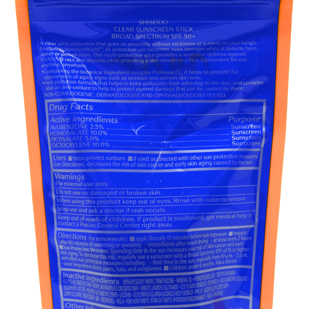 Shiseido_Clear Sunscreen Stick SPF 50+_Cosmetic World