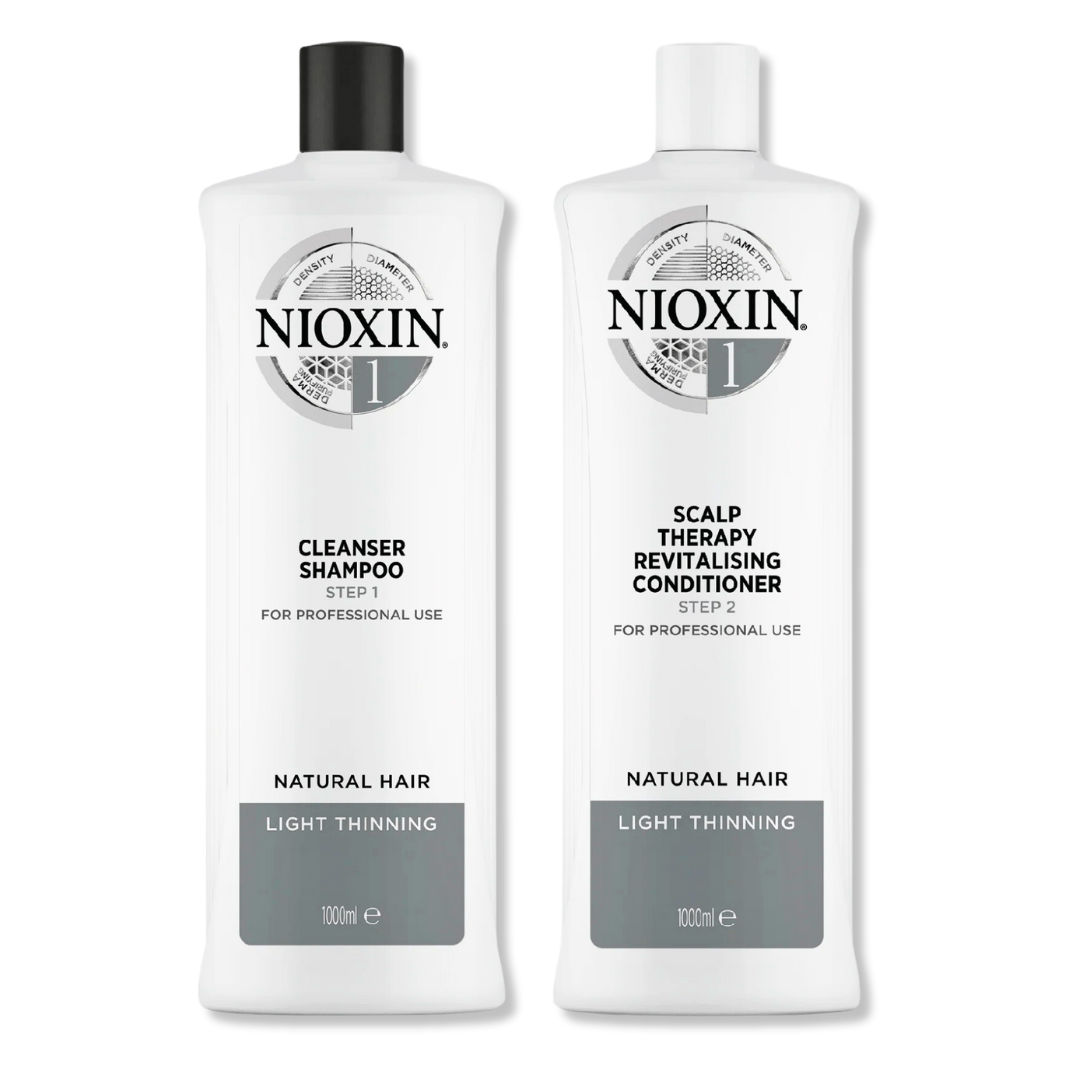 NIOXIN_System 1 Natural Hair Light Thinning Shampoo & Conditioner Set_Cosmetic World