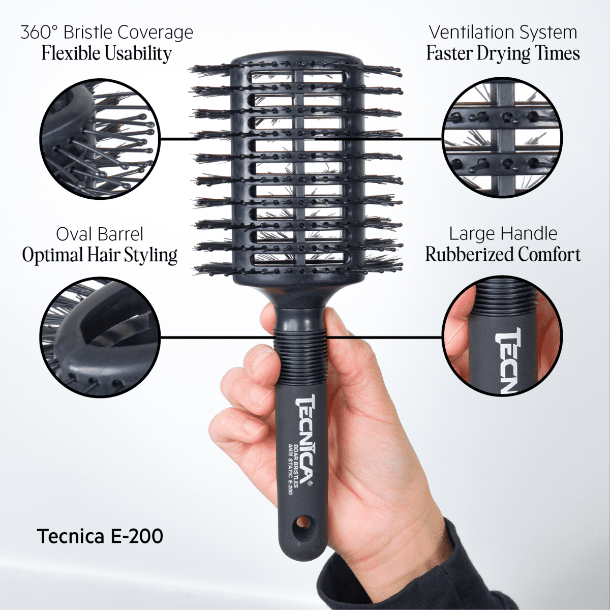 TECNICA_Boar Bristle Anti Static E - 200_Cosmetic World