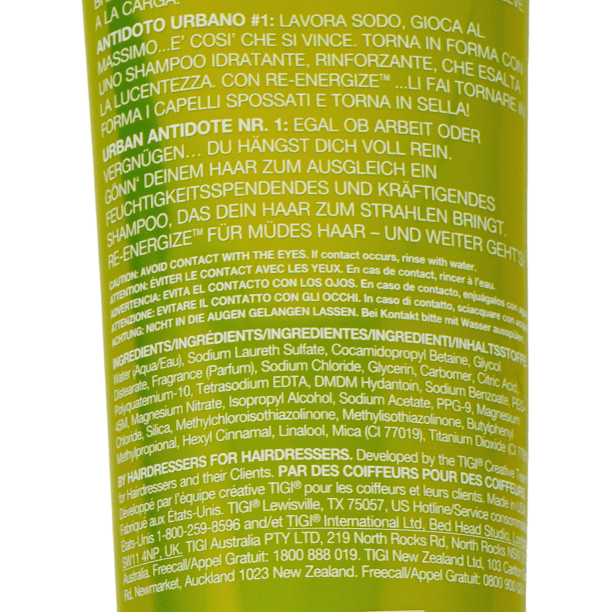 TIGI - BEDHEAD_Urban Antidote Re - energize Shampoo_Cosmetic World