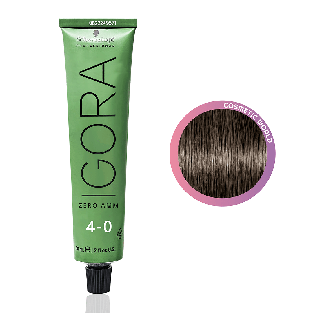 SCHWARZKOPF - IGORA ZERO AMM_Zero Amm 4 - 0 Medium Brown Natural_Cosmetic World