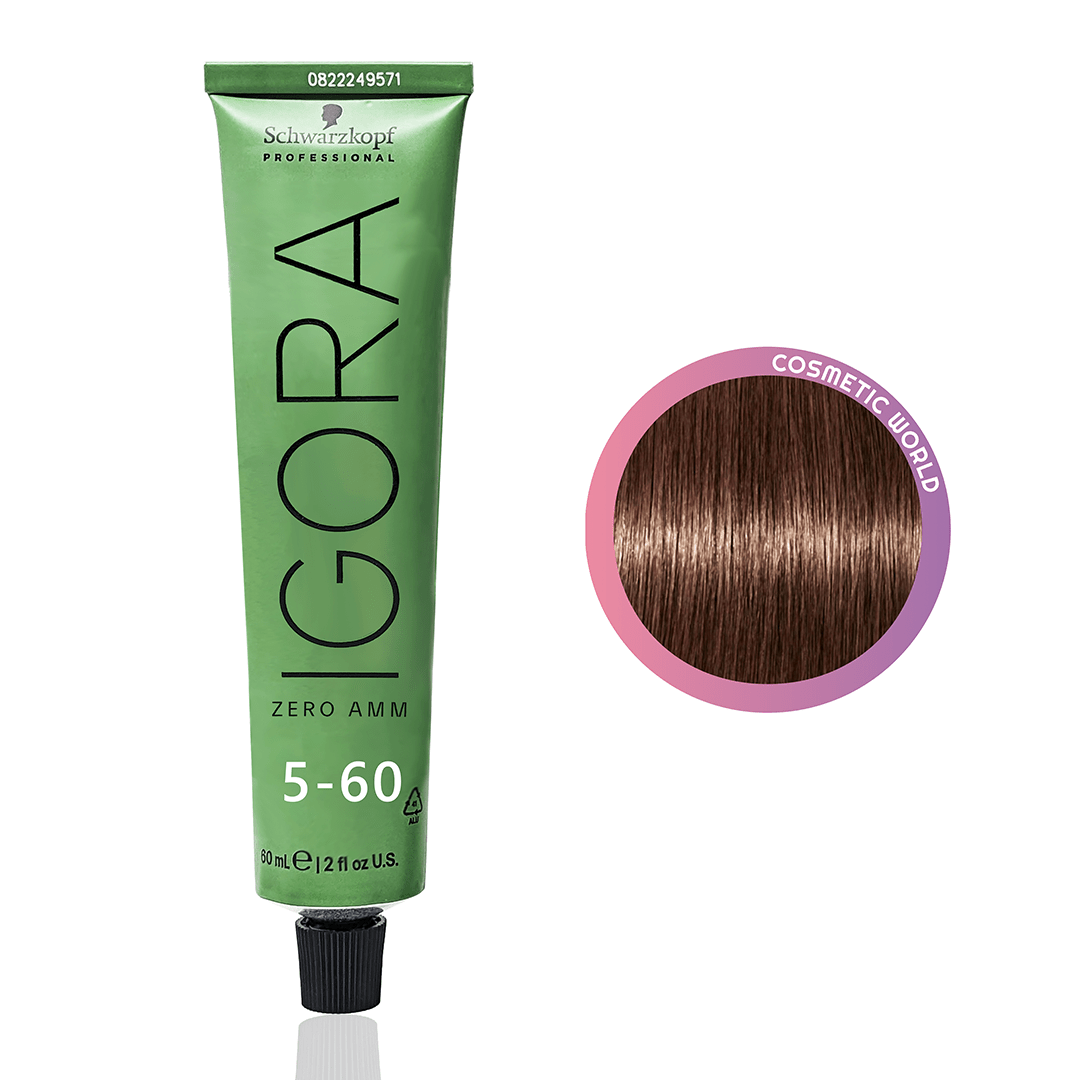 SCHWARZKOPF - IGORA ZERO AMM_Zero Amm 5 - 60 Light Brown Chocolate Natural_Cosmetic World