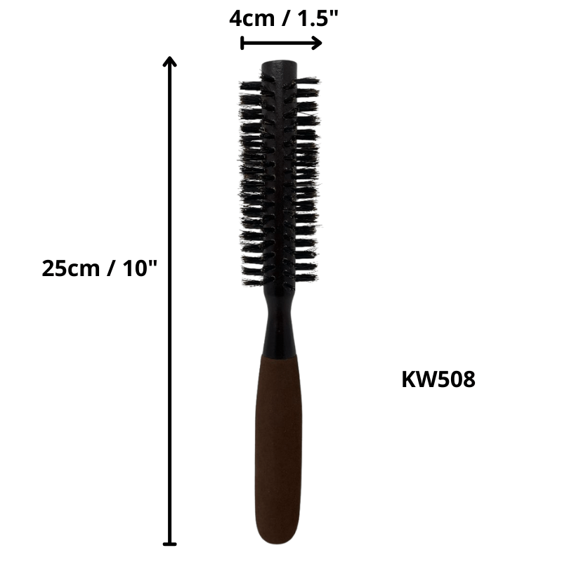 KECO_1.5"/4 cm Boar Bristle Wooden Round Brush_Cosmetic World