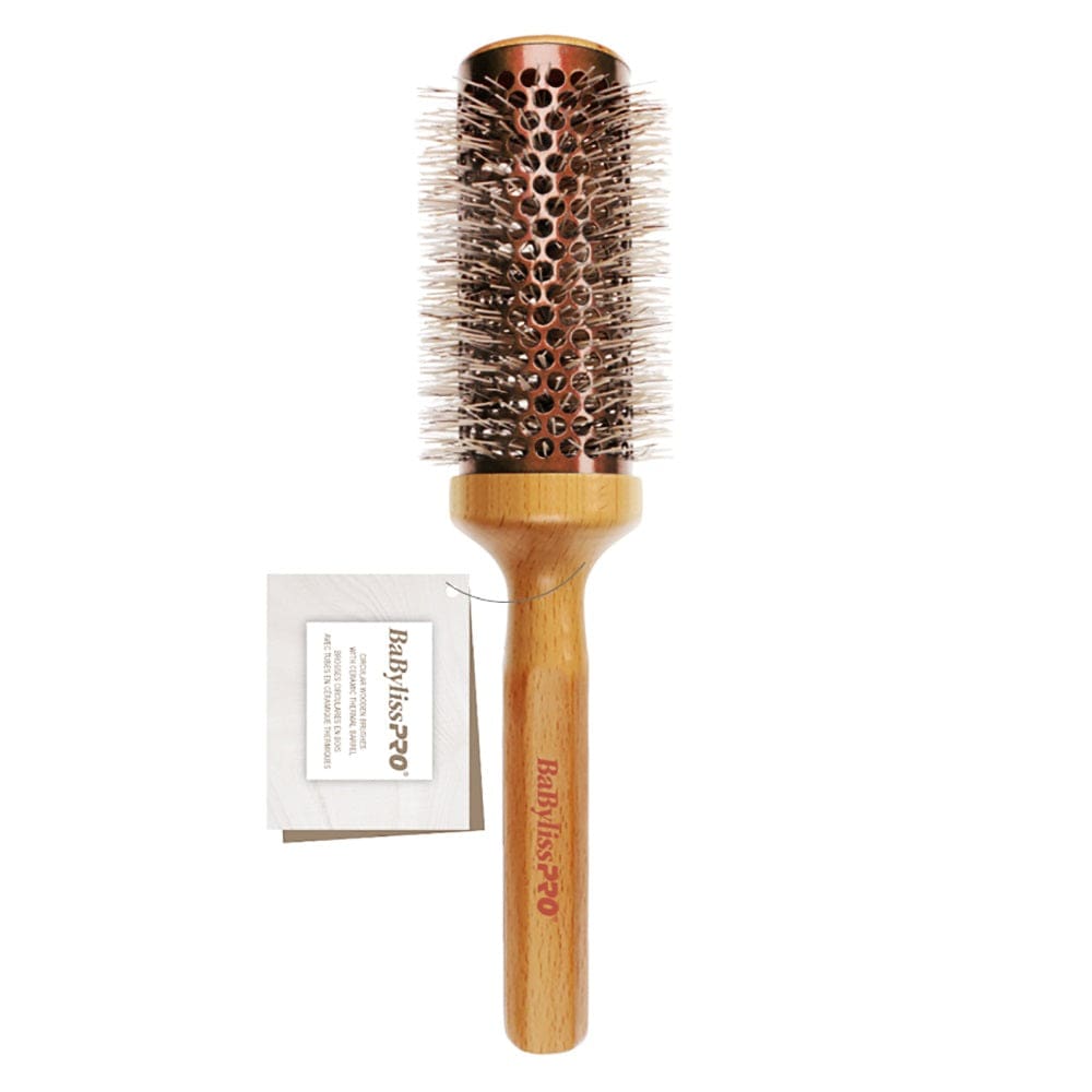 BABYLISS PRO_Ceramic Round Brush with wooden handle_Cosmetic World