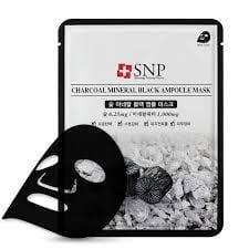 SNP_Charcoal Mineral Black Ampoule Mask_Cosmetic World