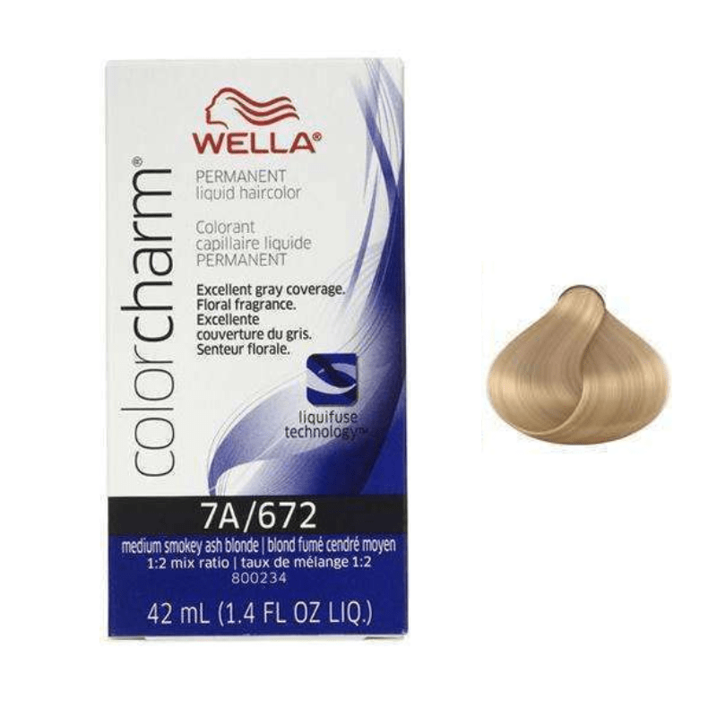 WELLA - COLOR CHARM_Color Charm 7A/672 Medium Smokey Ash Blonde 1.4oz_Cosmetic World