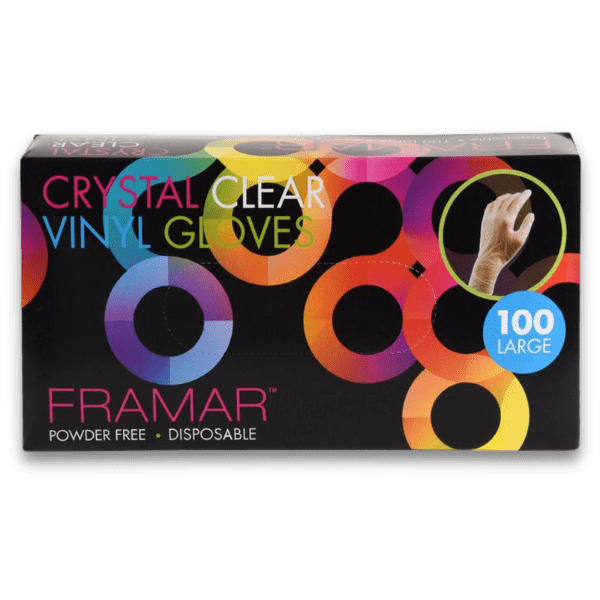 FRAMAR_Crystal Clear Vinyl Gloves 100pcs_Cosmetic World