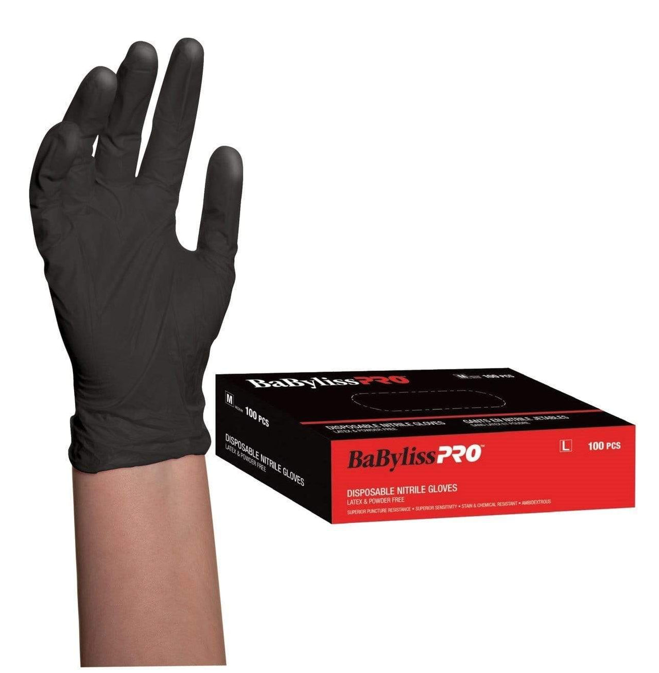 einweg vinyl handschuhe BABYLISS PRO Einweg-Vinylhandschuhe Schwarz Box mit 100 Stück – Cosmetic World