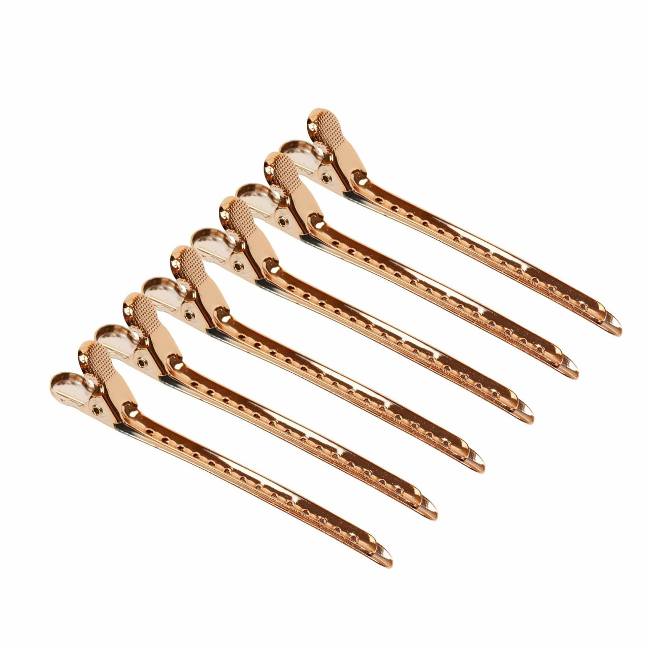 MOON COLLECTION_Duckbill hair clips steel 9.5cm/3.75" - 12 pieces (Gold)_Cosmetic World
