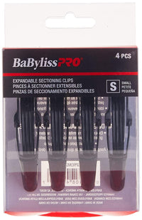 Thumbnail for BABYLISS PRO_Expandable Sectioning Clips Small - 4 pack_Cosmetic World
